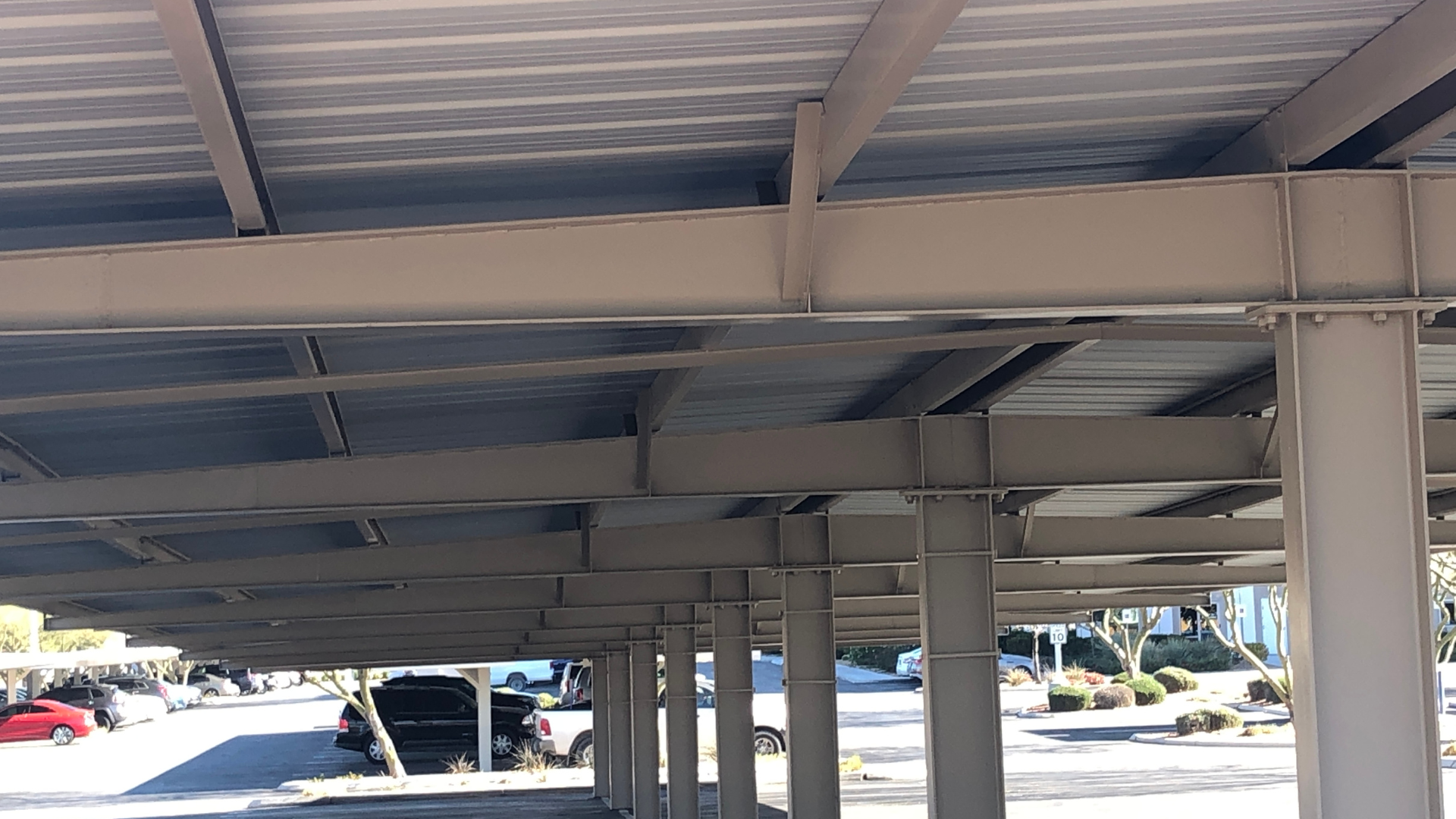 Cobertura área de garagem